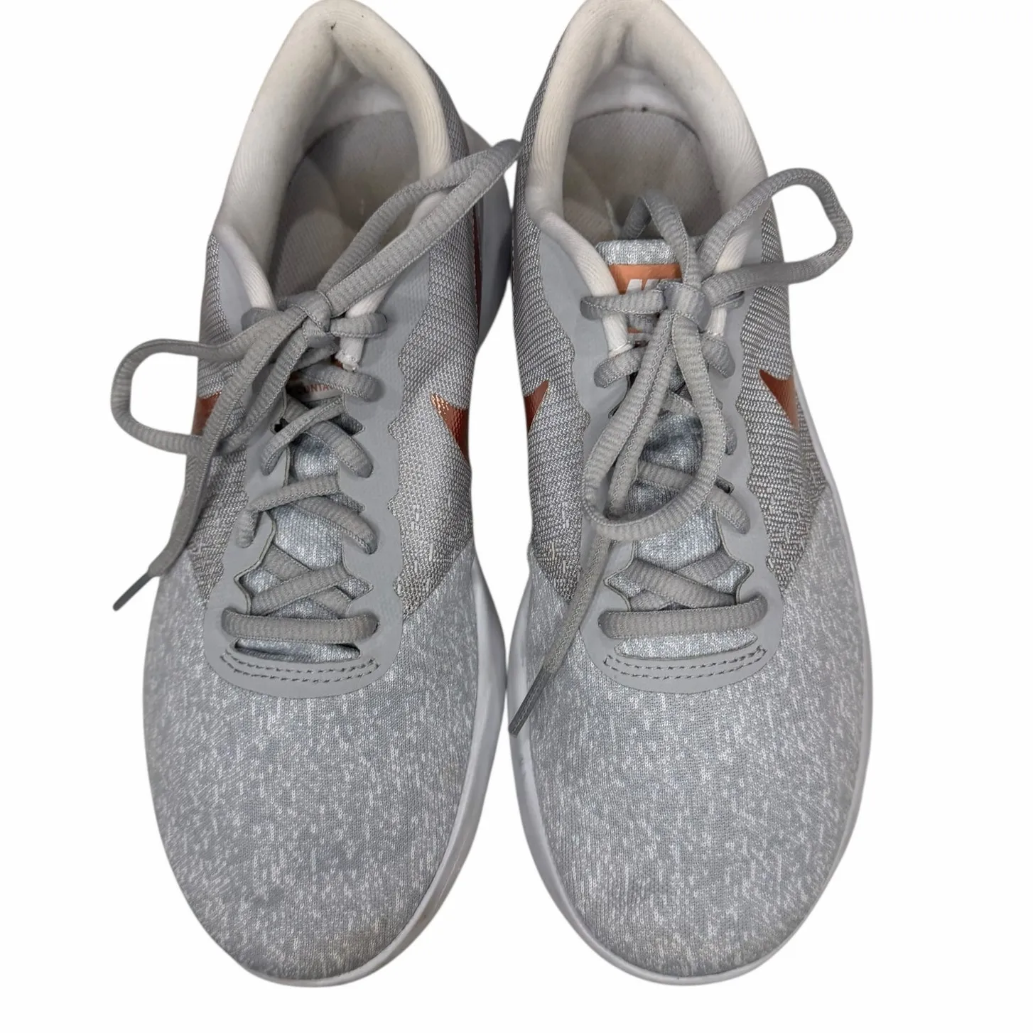 Nike Flex Contact Running Shoes Women 8 Gray Swoosh Logo Jogging Sporty Athletic - Image 3