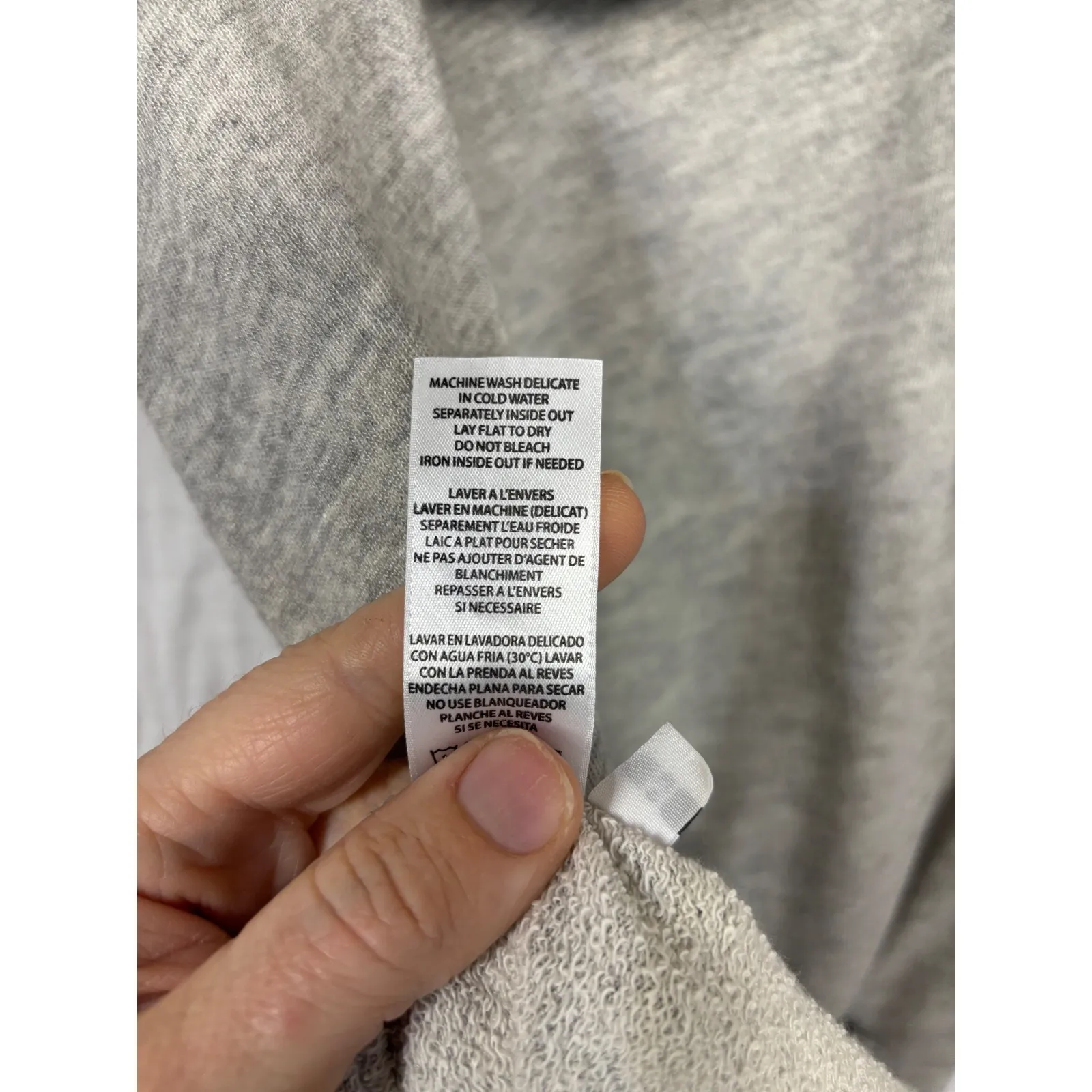 NWT n:Philanthropy Barrie Pullover Heather Grey Distressed Oversized Hoodie sz M Gray Size M - Image 6