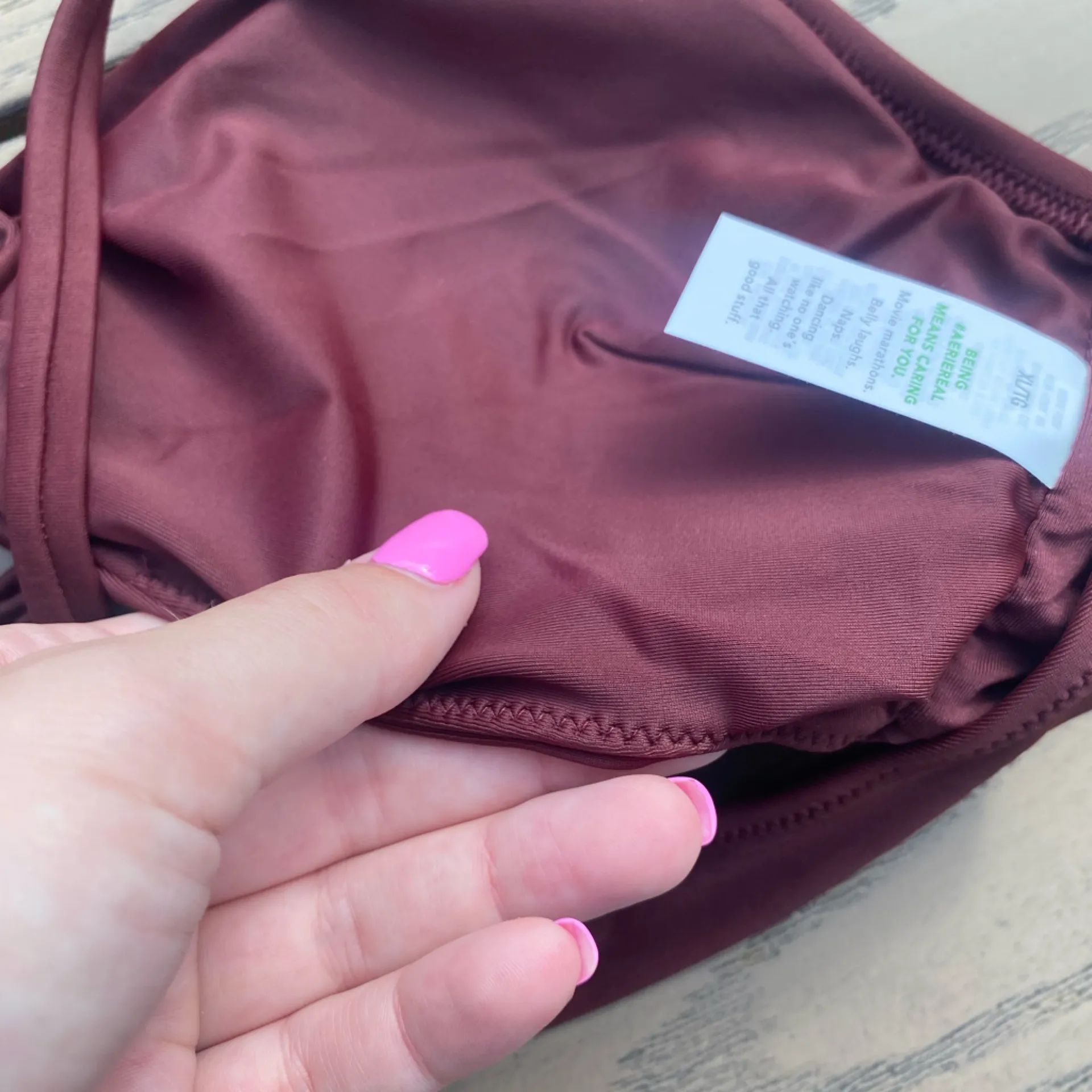 NWT aerie scoop twist purple bikini top XL - Image 6