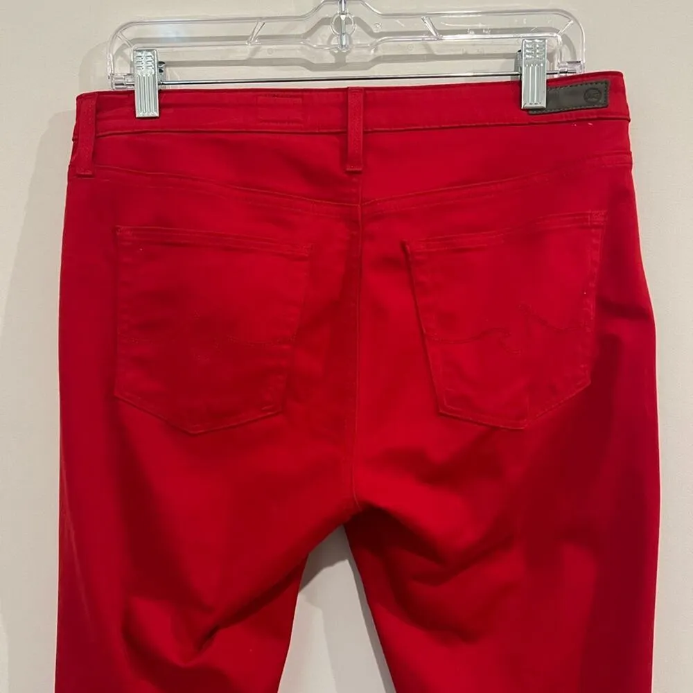 AG Adriano Goldschmied The Abbey Ankle Women 29R Red Pant Novelty Classic Midris - Image 6