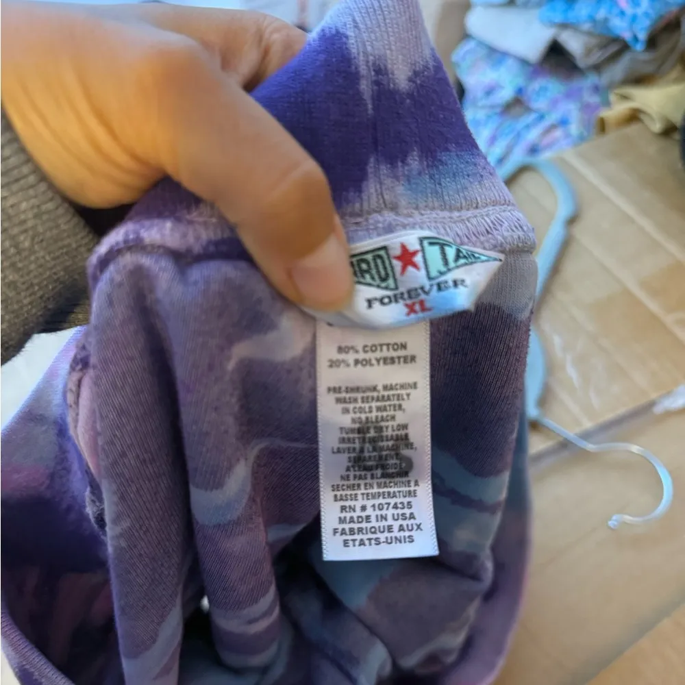 Hard Tail Y2K Tie Dye Terrycloth Shorts Blue Size XL - Image 3