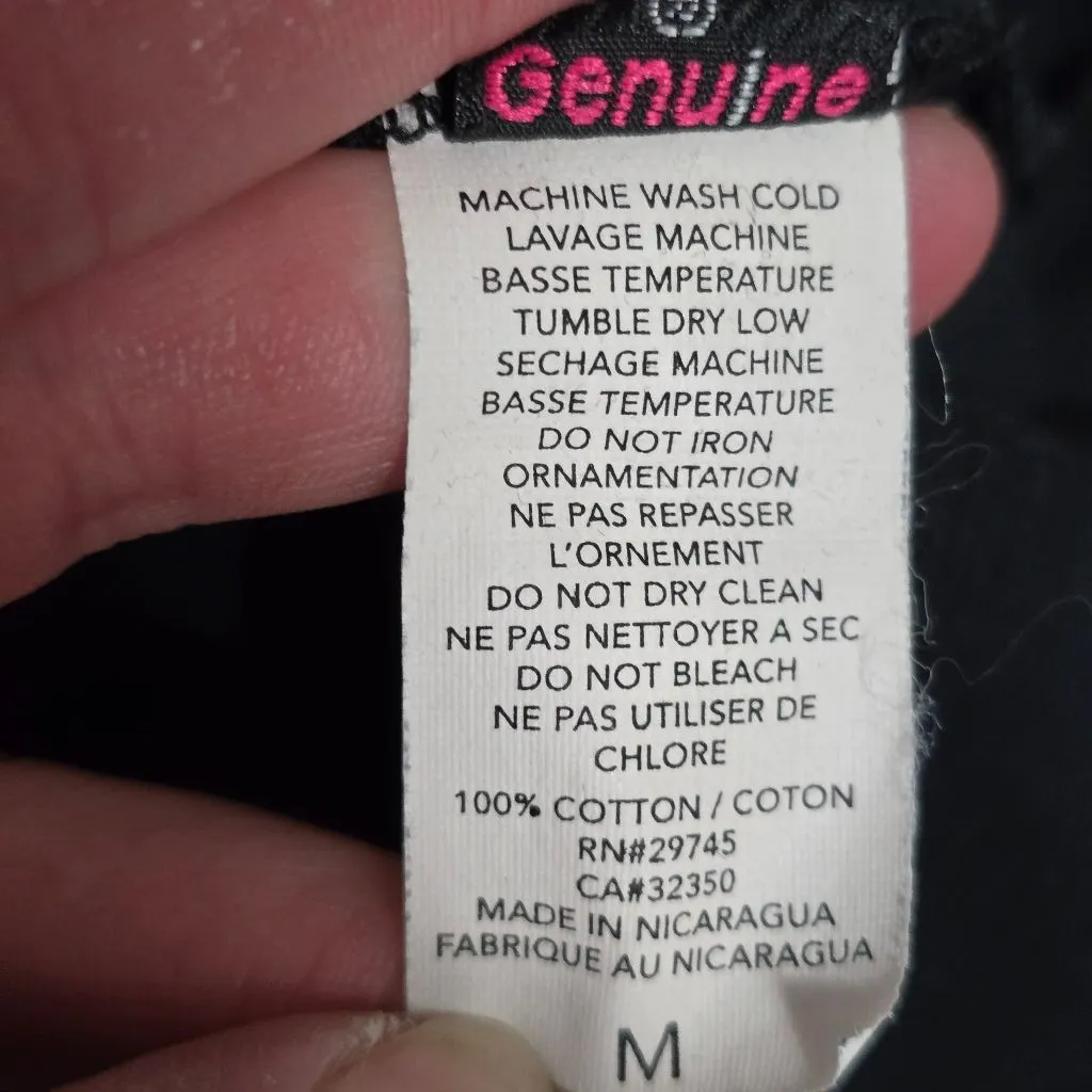 Volcom Y2K Black Graphic T-Shirt Size Medium Surf Skater Streetwear Baby Tee - Image 8