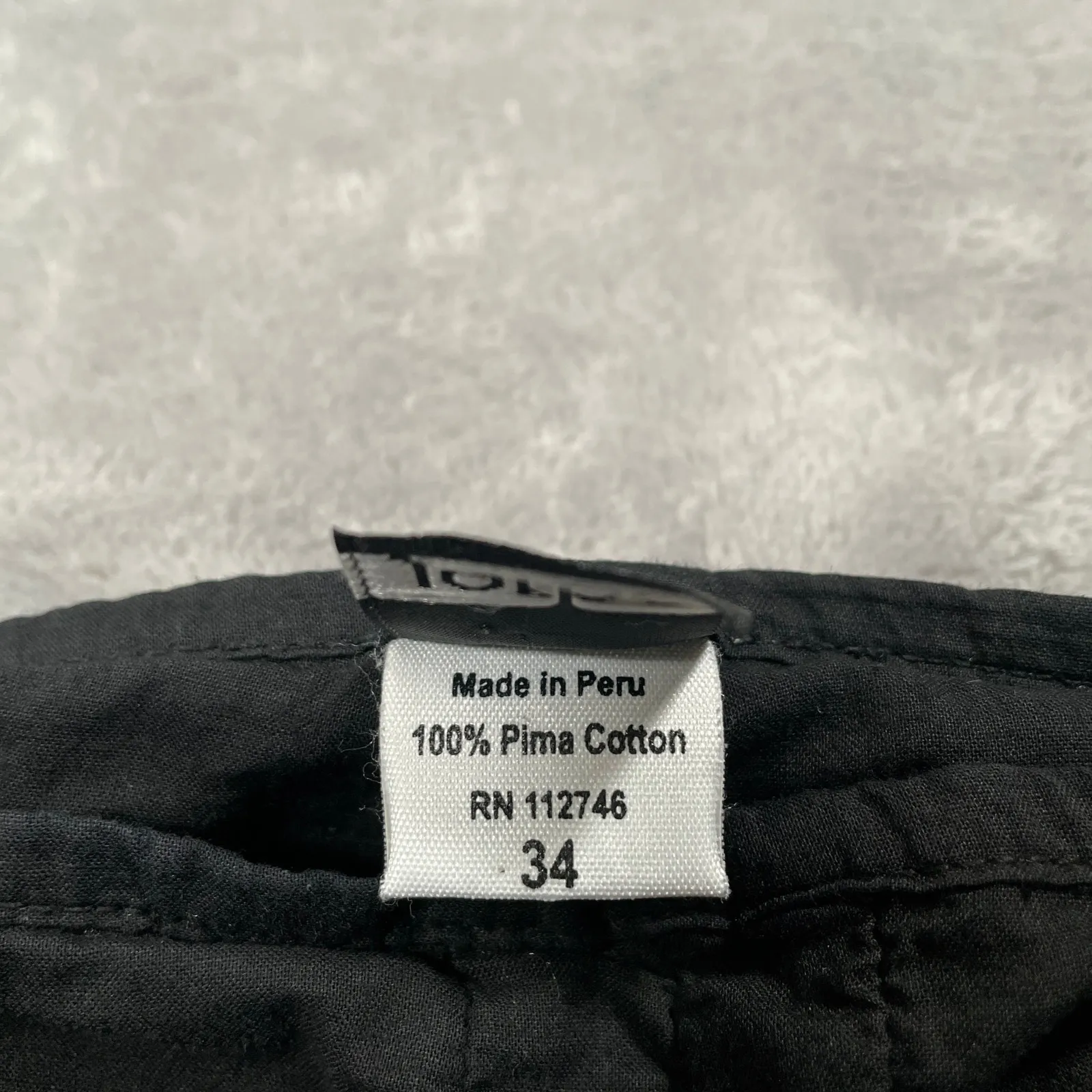 Jarbo Pants 34 US 4 Black Bell Bottom Flared Luxury Statement Boho Pima Cotton - Image 4