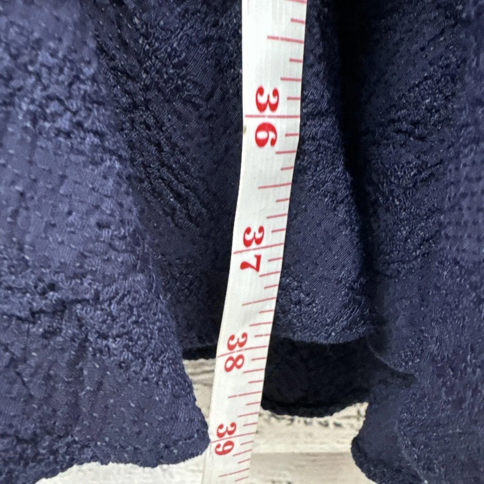 CDC Caren Desiree Co Women's Blue Crepe Ruffled Dress [Size 8] EUC Made‎ in USA - Image 5