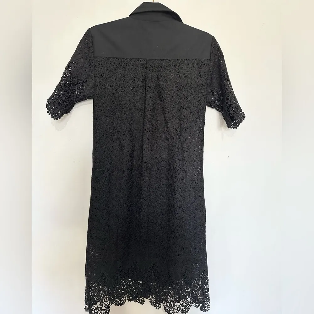 Banana Republic Heritage Elegant Black Lace Dress button up size 0 - Image 3