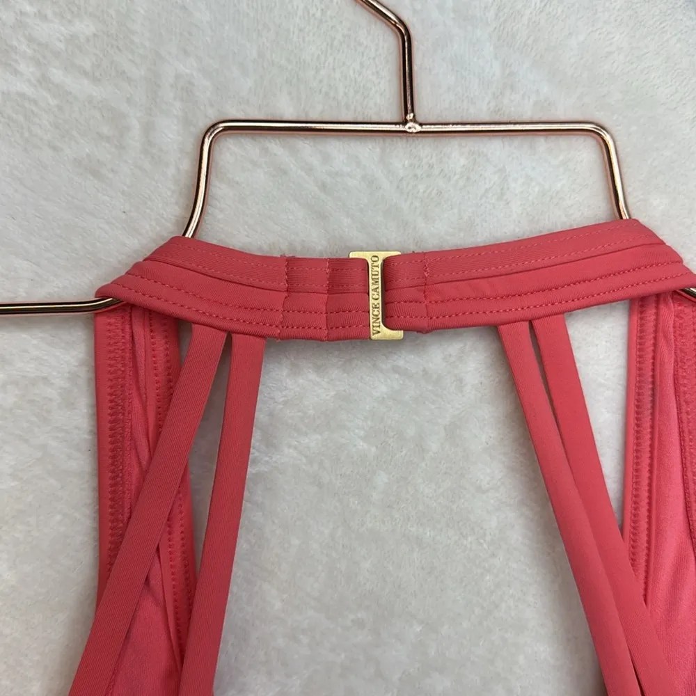 Vince Camuto One-Piece Swimsuit with Plunging Halter Neckline- Size 4- NWT - Image 10