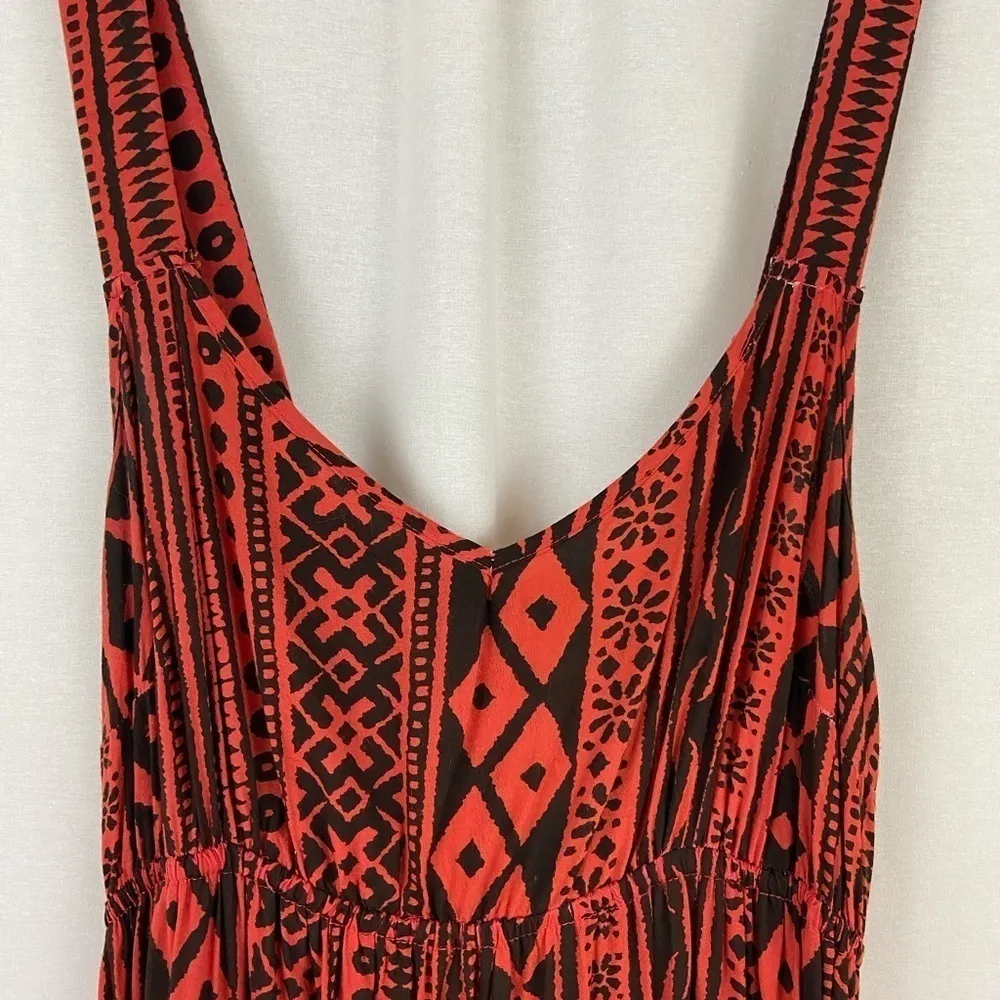 Earthbound Trading Company Bohemian Tribal Tank Smocked Maxi Dress Women’s Small - Image 2