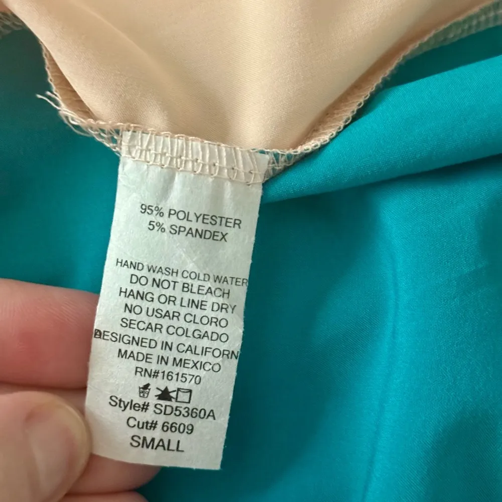 Sugarfox Colorblock Skater Style Dress Twirl Skirt Long Sleeve Size S Orange - Image 10