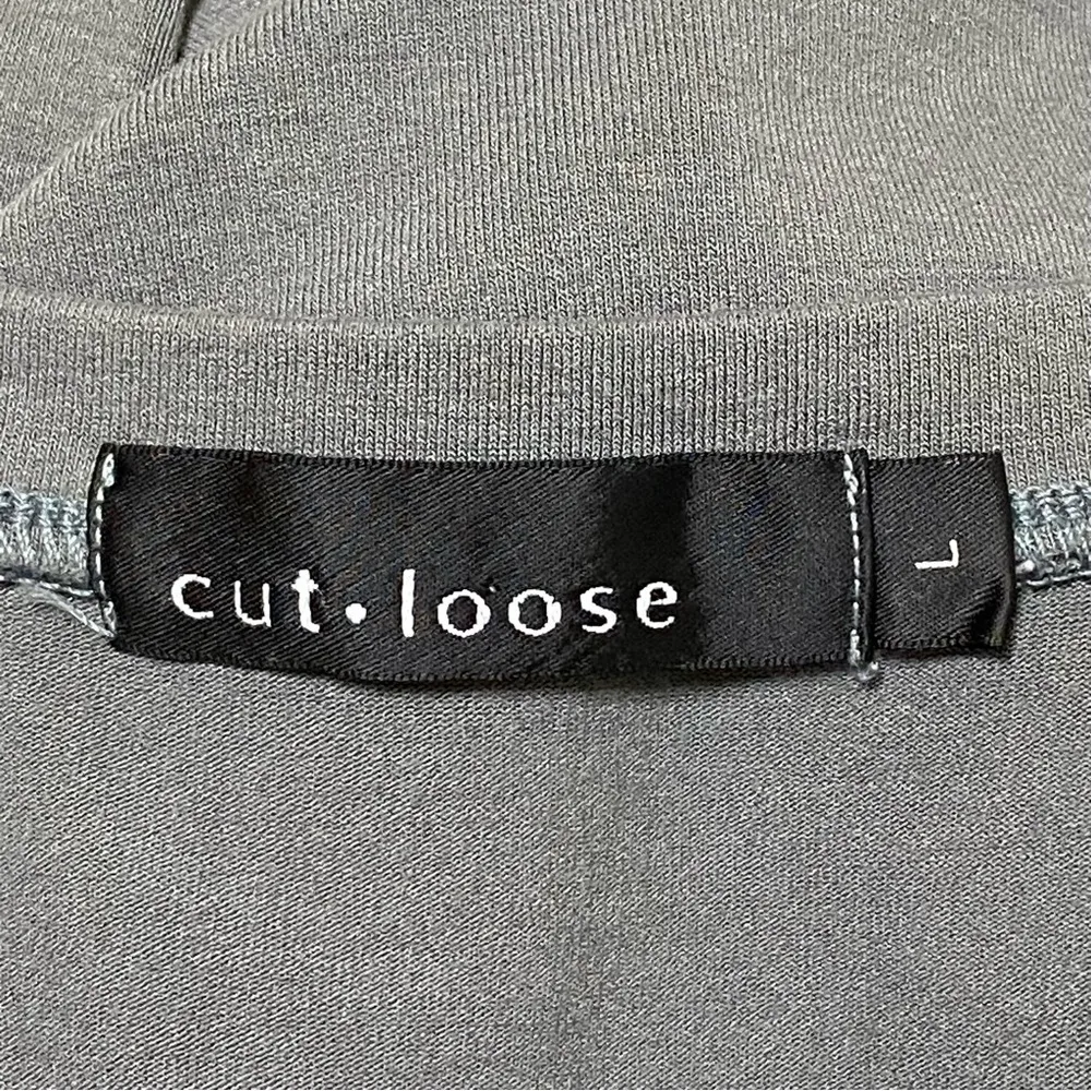 Cut Loose Gray Swing Tunic Dress Large Asymmetrical Lagenlook Boho Minimalist - Image 5