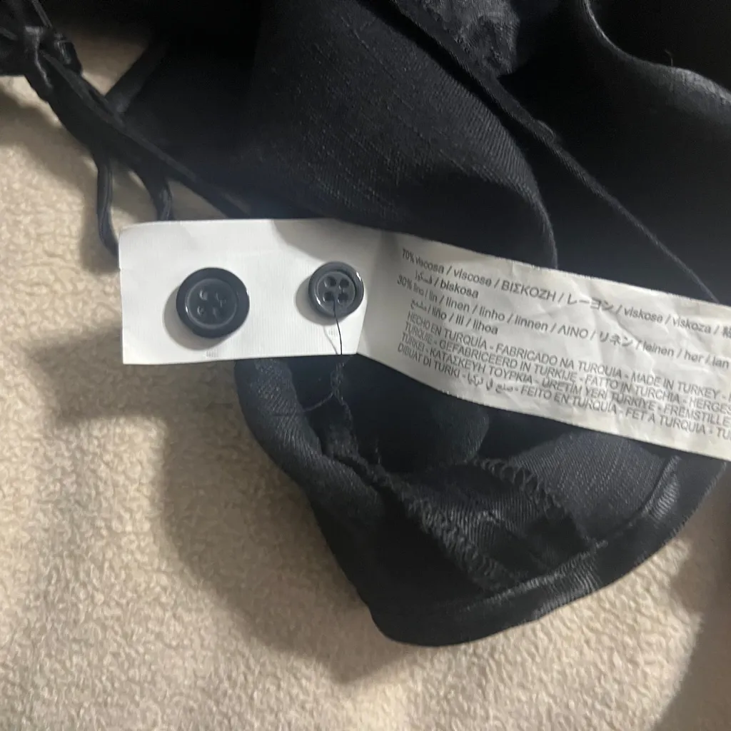 Zara Black Satin Blouse - Image 3