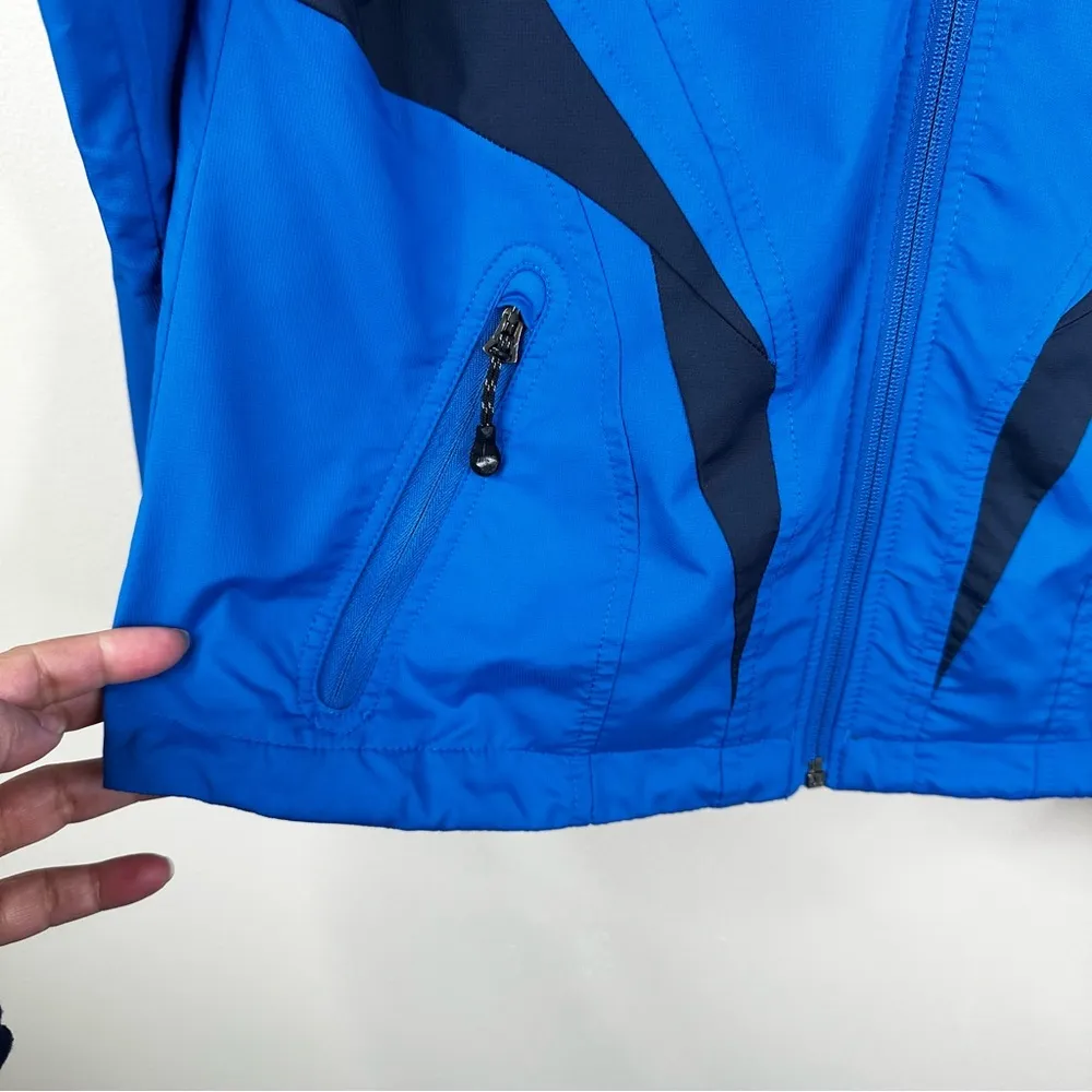 Brooks Infiniti Jacket Womens Small Blue Windbreaker Full Zip Running Outdoors - Image 6
