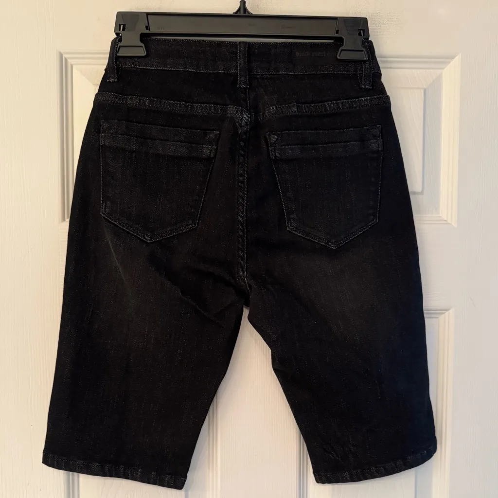 Black Pearl Denim Los Angeles Women’s Black Denim Bermuda Cotton Shorts Size 3 - Image 3