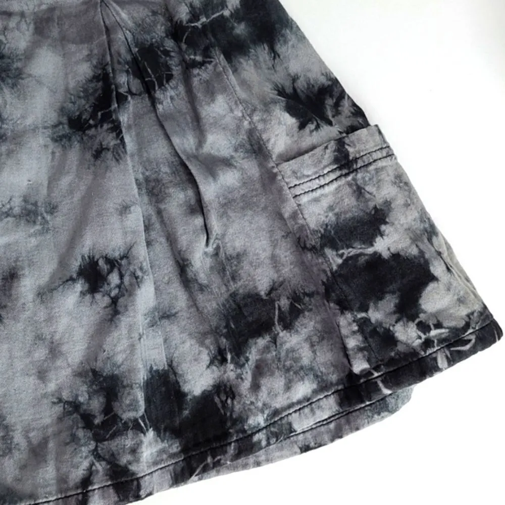 L'AGENCE Tie Dye Pleated Mini Gray Skirt XS - Image 5