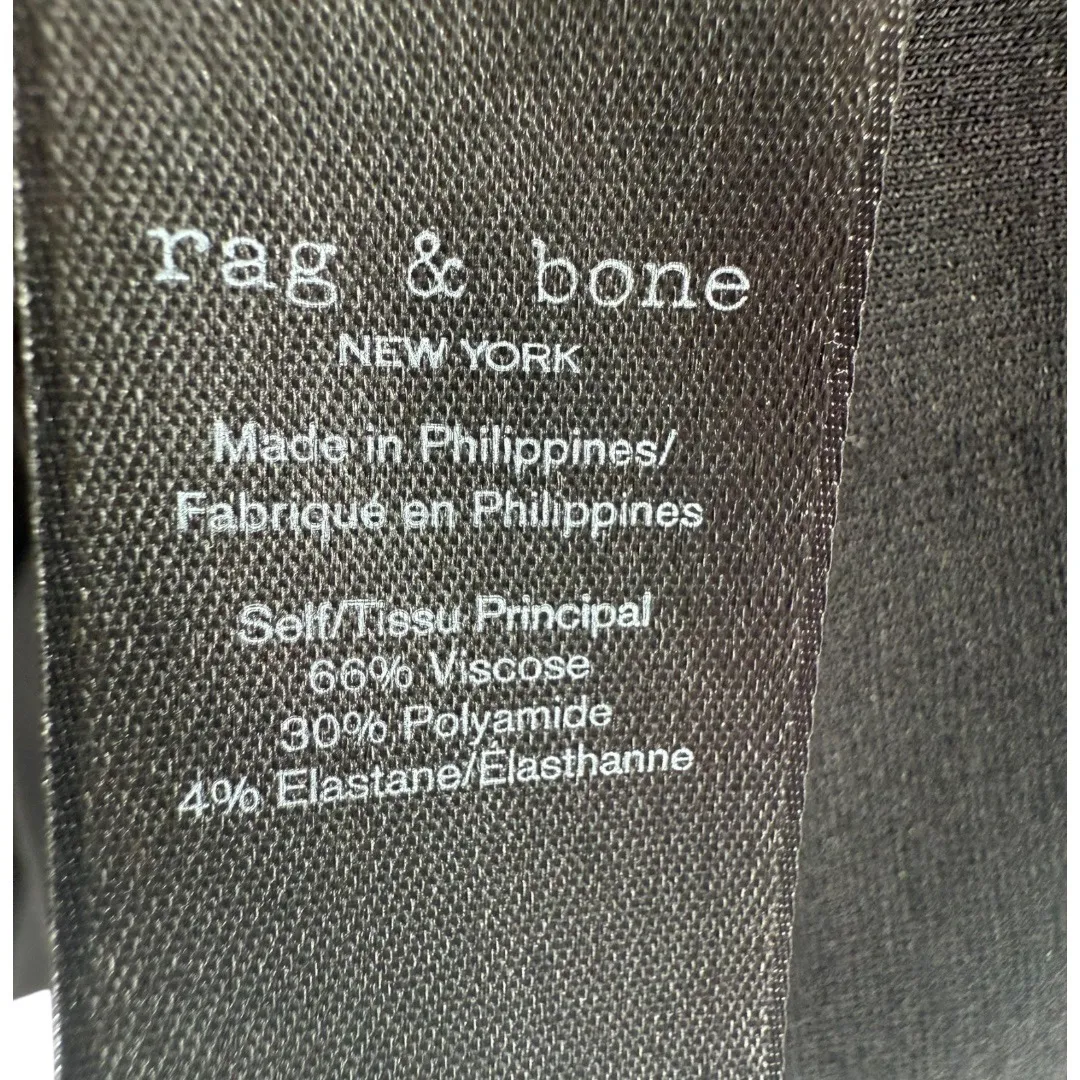 rag & bone Irina Ponte Maxi T-Shirt Dress Black Short Sleeve Size XL Minimalist - Image 12