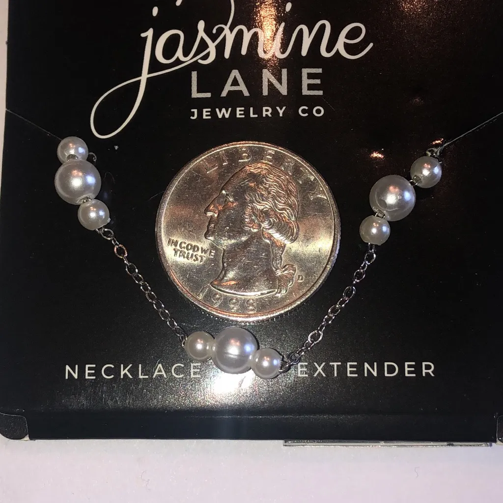 Jasmine Lane Silver Tone Dainty Boho Faux Pearl Necklace - Image 4