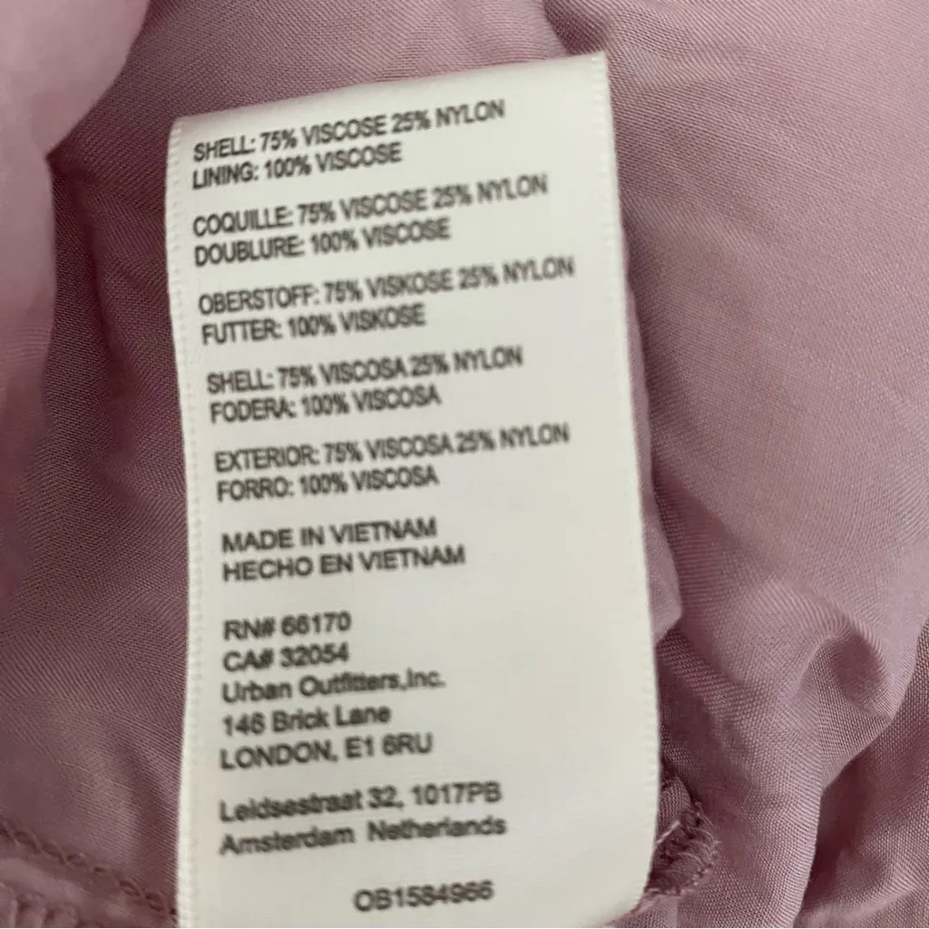 Free People NWOTS All The Time Pink Velvet Burn Out Paisley Babydoll Mini Dress - Image 9