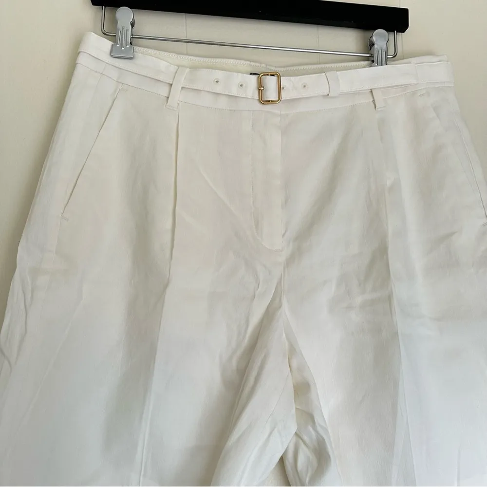 NWT J. CREW Pleated 9" Trouser Short with Belt in Linen Blend CA190 - Image 4