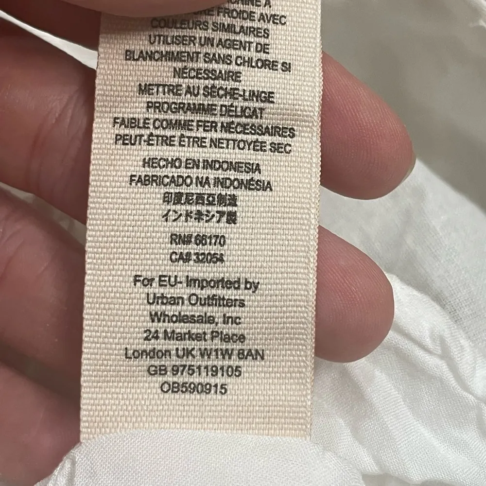 Free people peach a-line tunic white tie sleeve top - Image 2