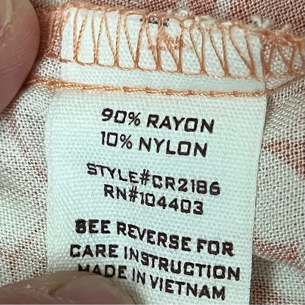 Bleu Pepper Orange Floral Button Front Milkmaid Mini Dress Women’s L Cottegecore White Size L - Image 9