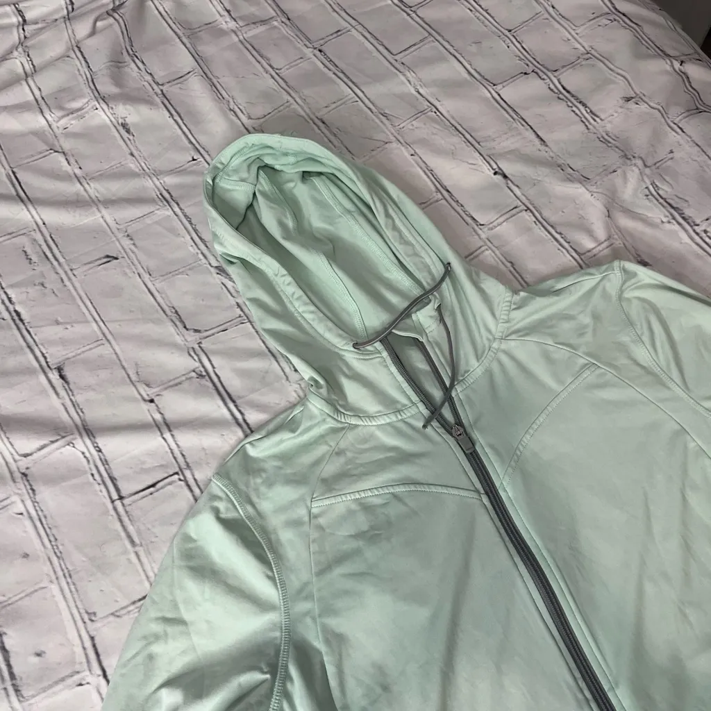 Free Country Mint Green Full Zip Hoodie Hooded Lightweight Jacket Women’s XL - Image 6