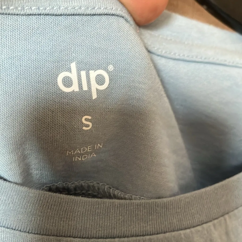 Dip Blue Boxy Ruffled Short Sleeve Tee small - Image 4