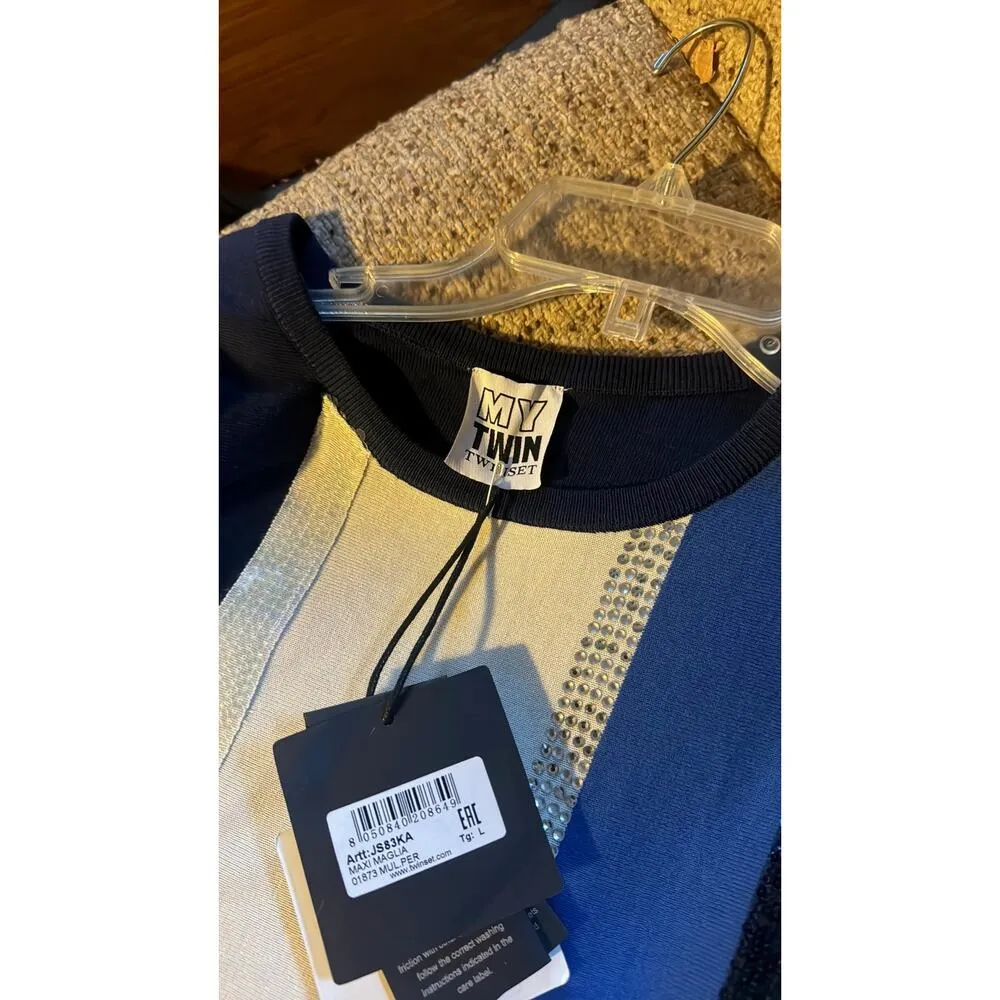 My Twin Twinset sleeveless sweaters blue L Size L - Image 7