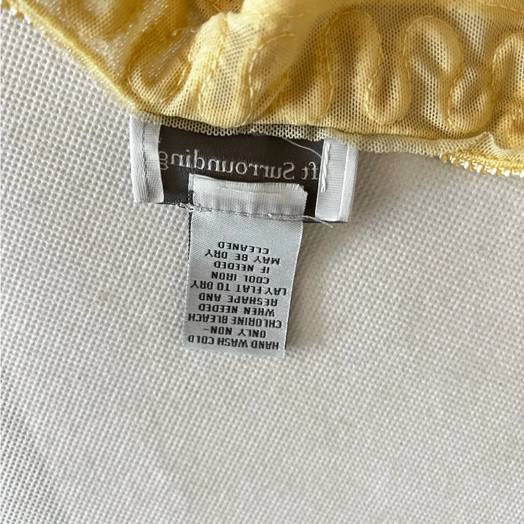 Soft Surrounding Size 1X Bolero Jacket Sheer Short Sleeve Cream Yellow - Image 10