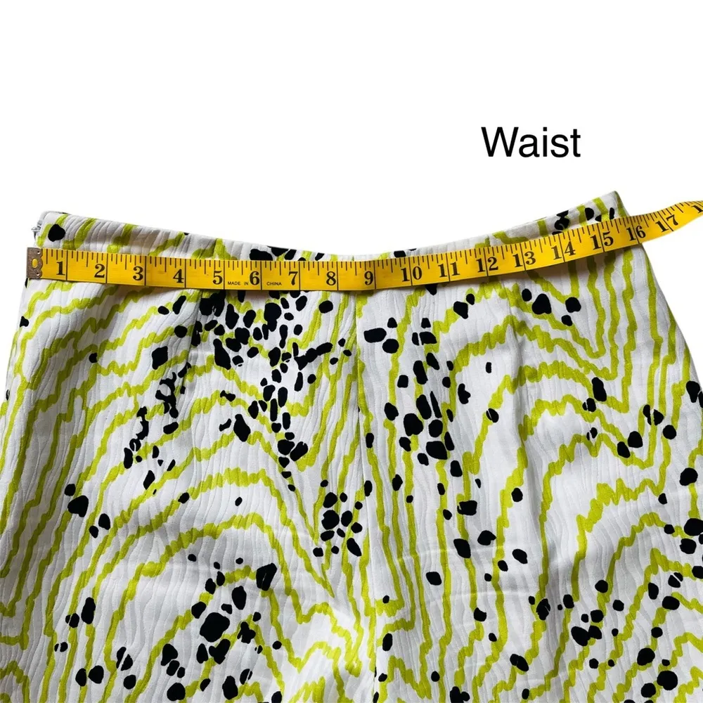 Bernard Zins Paris Aude Women's Pants 10 Made in France 100% Cotton Summer Chic Green - Image 6