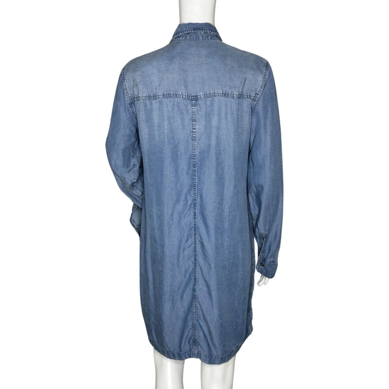 Abercrombie & Fitch Dress Womens Small Blue‎ Denim Shirt Basic Neutral Casual - Image 4