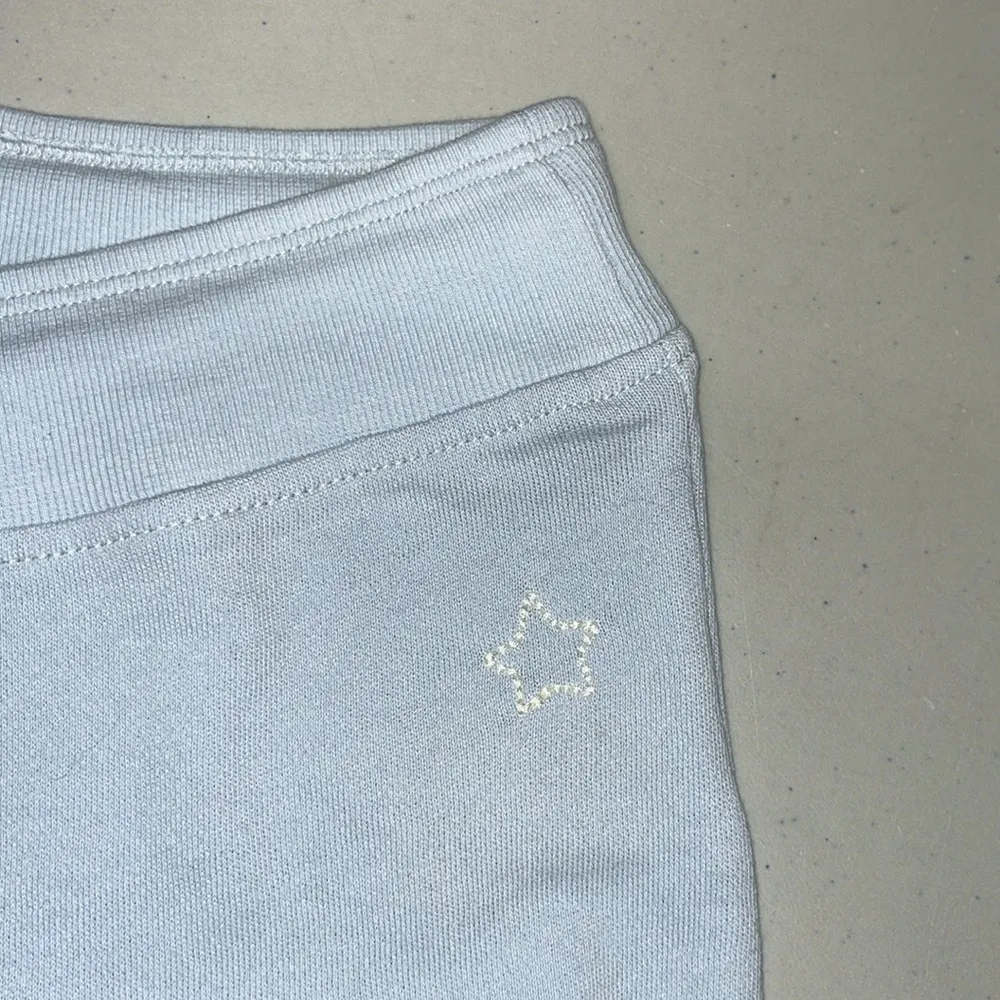 Grey State NWOT Sz 0 Blue White Embroidered Star Relaxed Park Jogger Sweatpants - Image 4