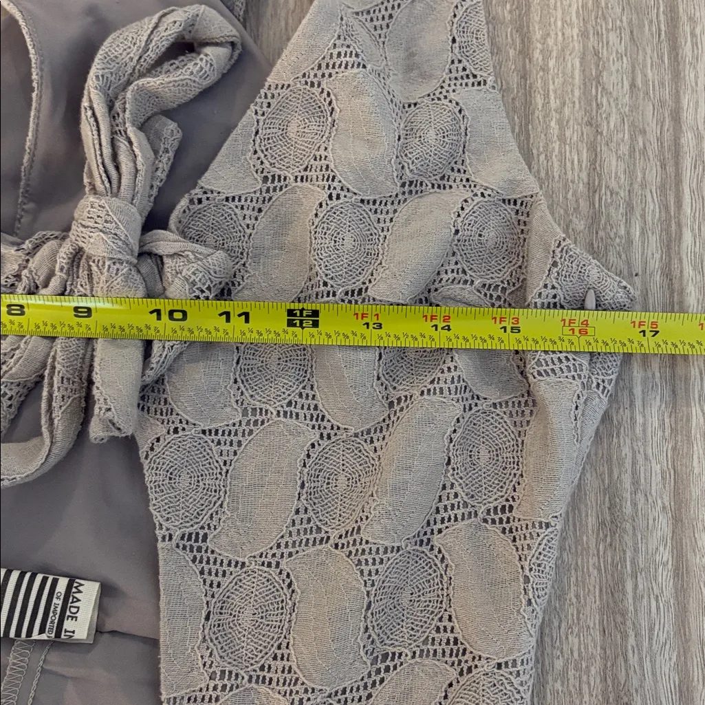 Free People Lace Cutout Sleeveless Jumpsuit VNeck Size 6 - Image 7