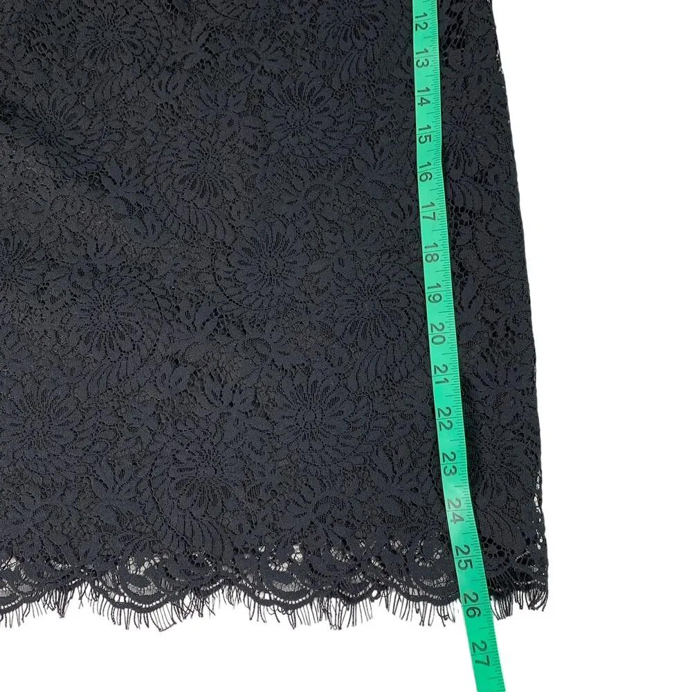 Madewell Black Dress Lace Dusk Off Shoulder Short Sleeveless Size 0 - Image 8