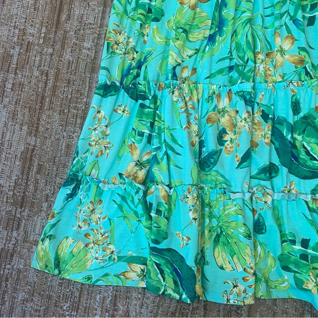 Emma & Michelle Spaghetti Strap Tiered Floral Dress XL - Image 6