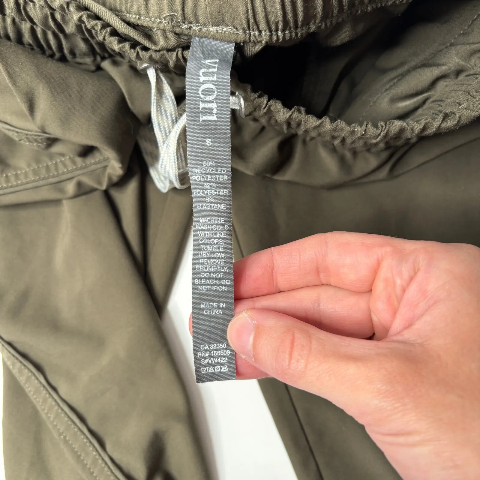 Vuori Womens Weekend Jogger Drawstring Pull On Pants Olive Green S VW422 SEE - Image 7