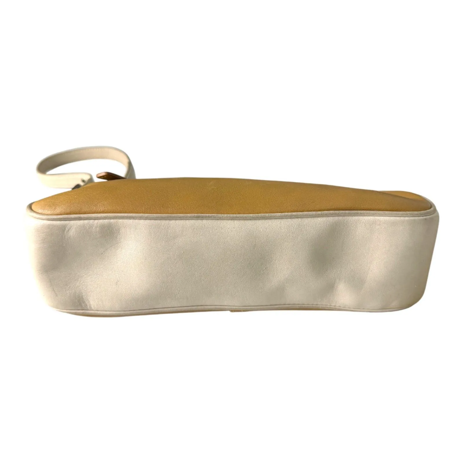 Coach 4447 Hamptons Leather Demi Shoulder Hobo Bag Vintage Brown Cream - Image 4