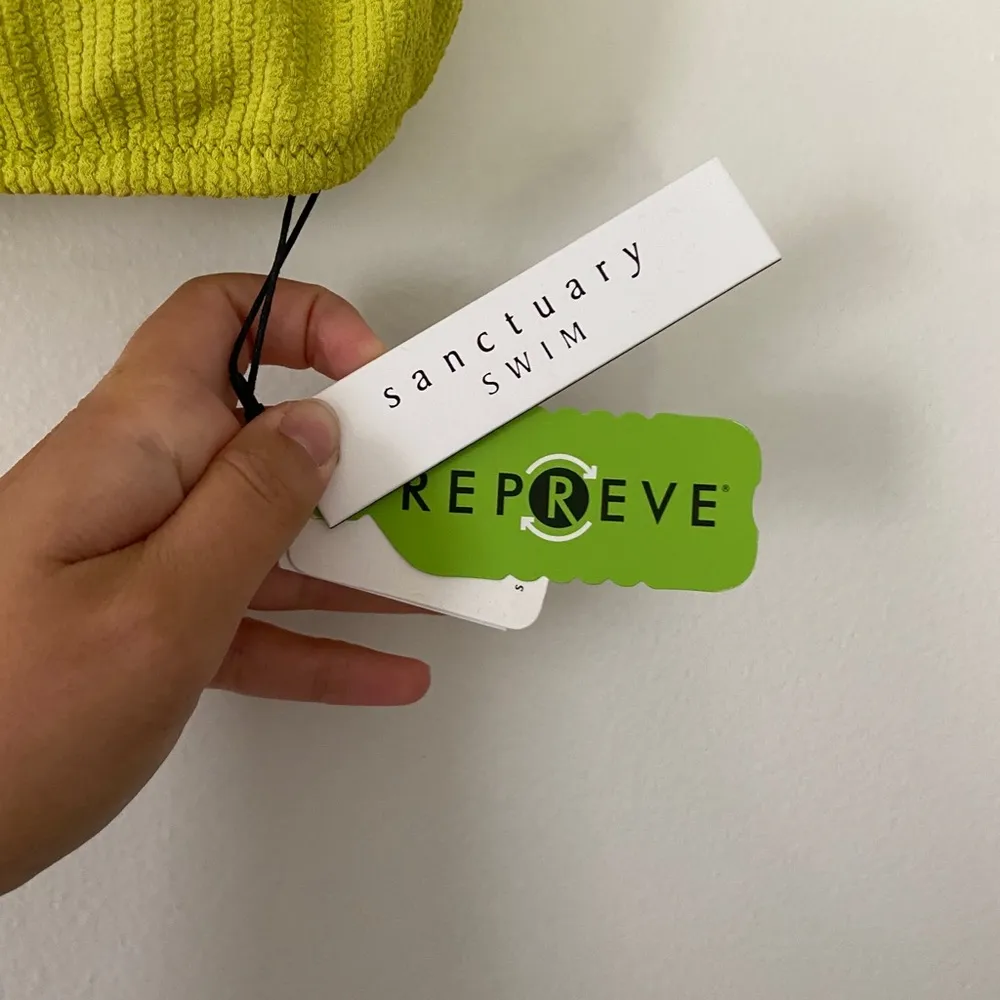 Social Standard by Sanctuary Green Ribbed Bikini Top Women’s XS - Image 2