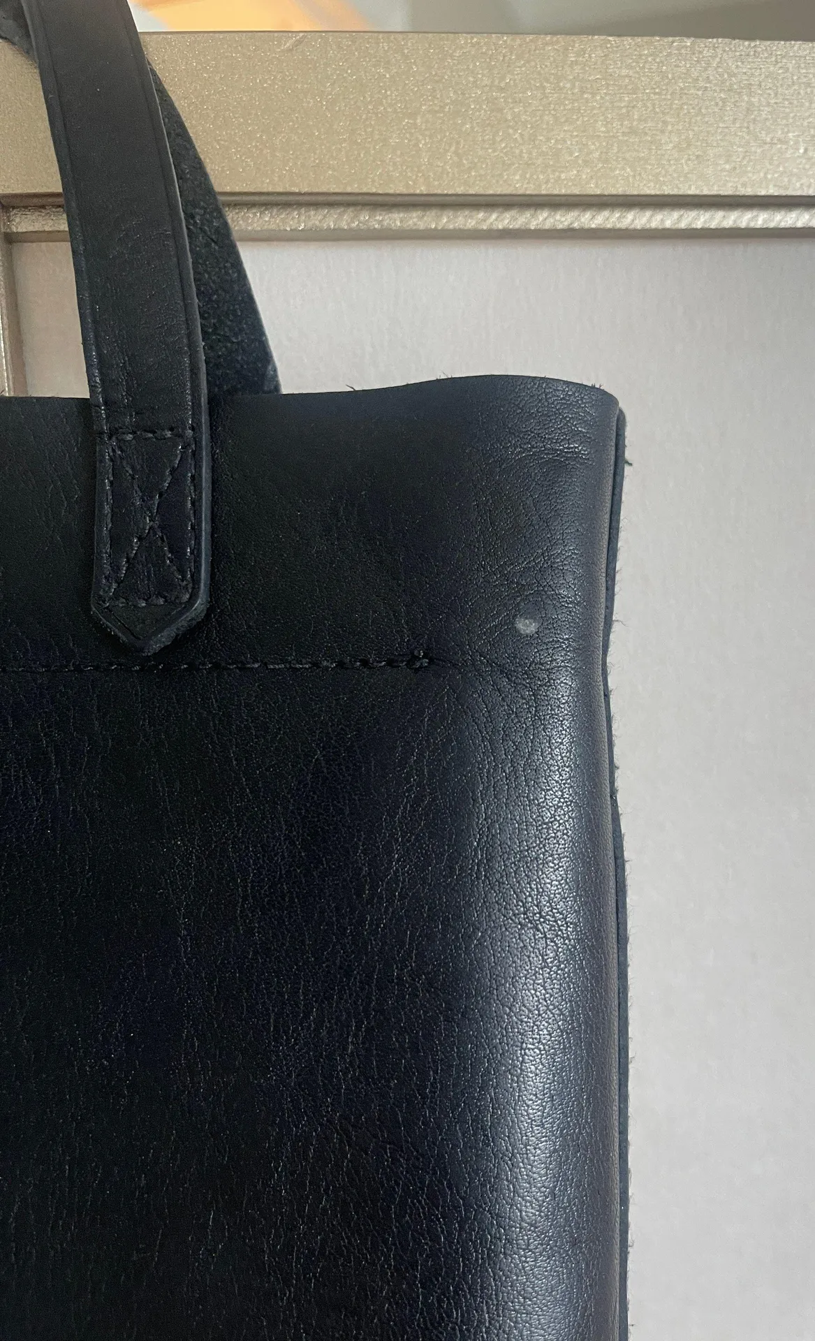 small transport leather black bag - Image 7