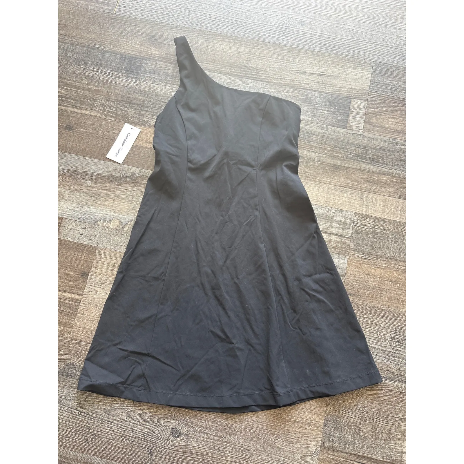 NWT Outdoor Voices Black one shoulder dress black XS - Image 3