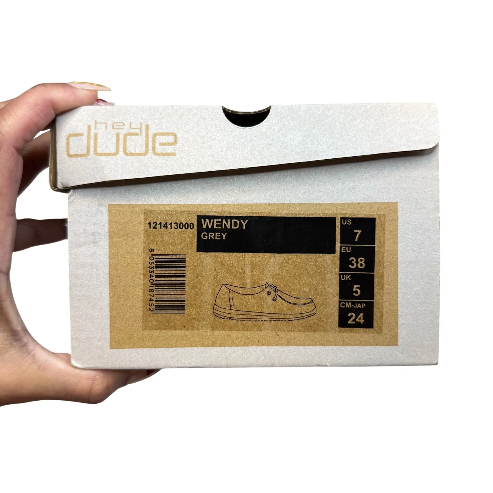 Hey Dude Wendy Grey Canvas Slip On Shoes Women's Size 7 Workwear Weekend Trendy - Image 7