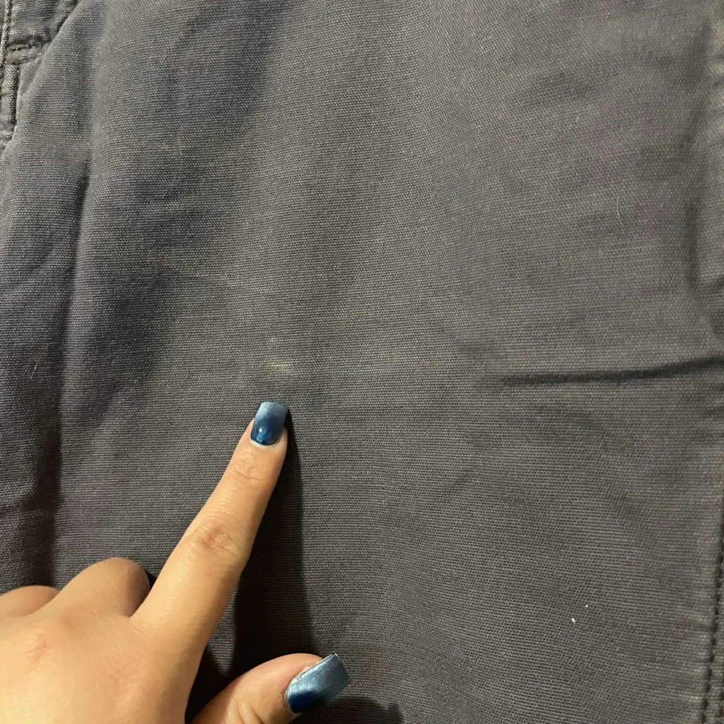 Carhartt Women's Original Fit Gray Canvas Work Pants Straight Leg Fleece Size 14 - Image 7