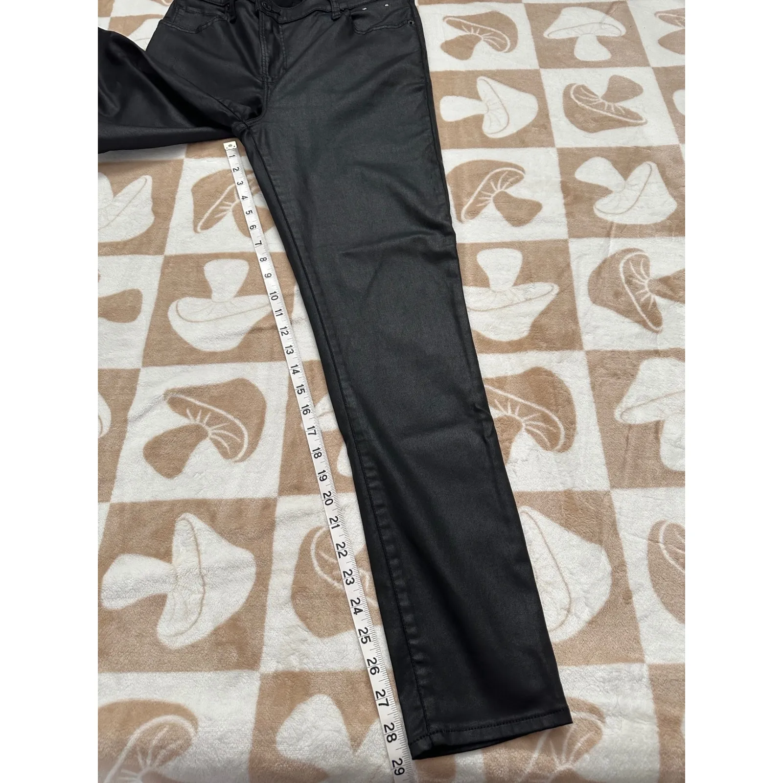 Abercrombie & Fitch‎ Super Skinny Ankle High Rise Shiny Black Pants Size 31 - Image 9