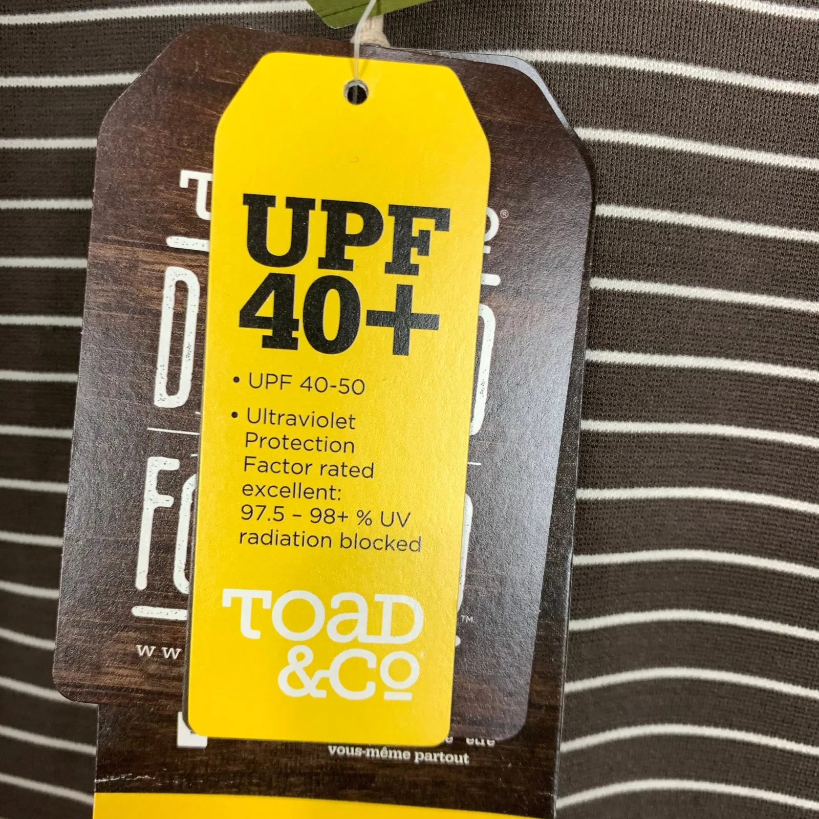 Toad & Co Striped Transita Pencil Skirt Falcon Thin Stripe UPF 50+ Size XL Brown - Image 8