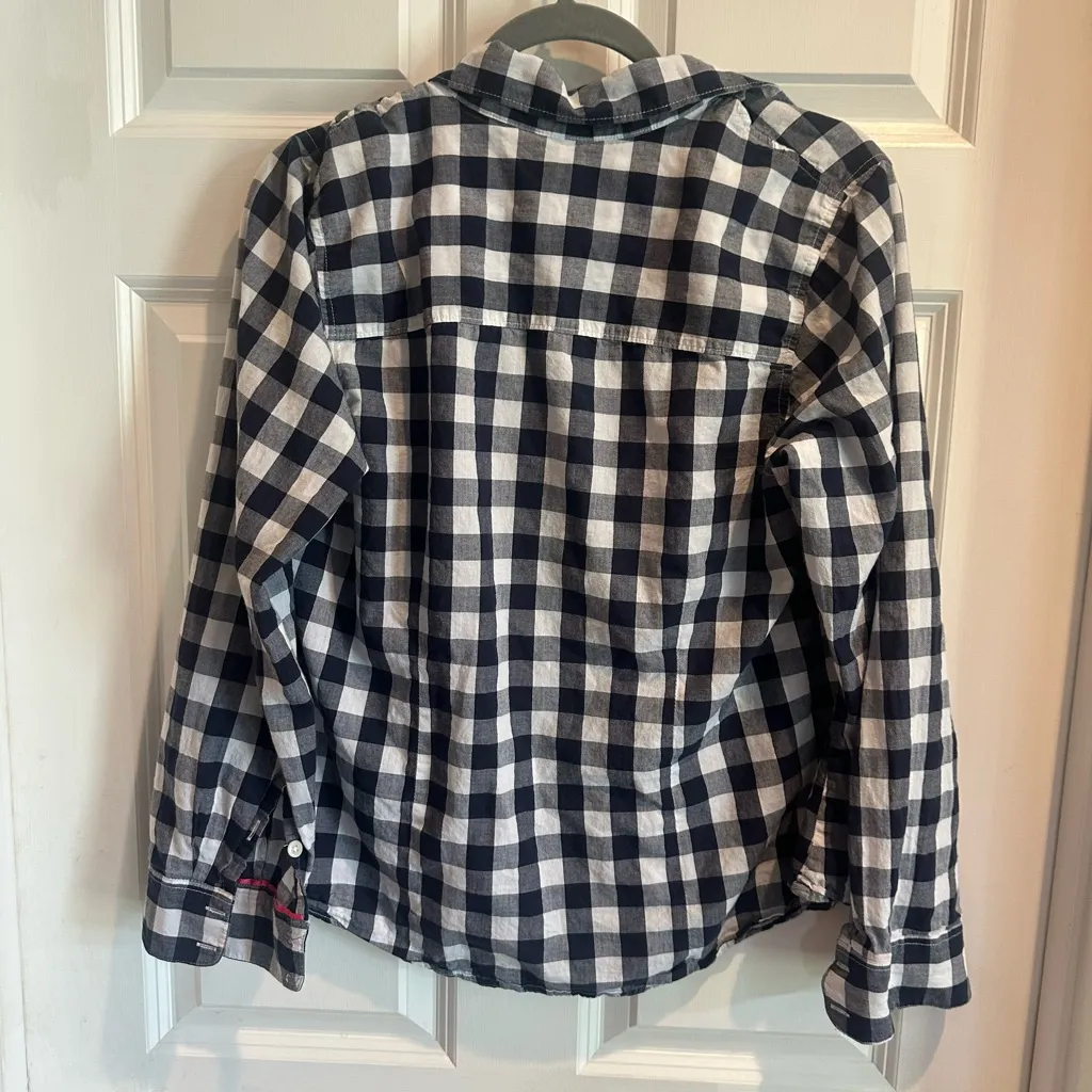 and White Checkered Button-Up Shirt - Image 3