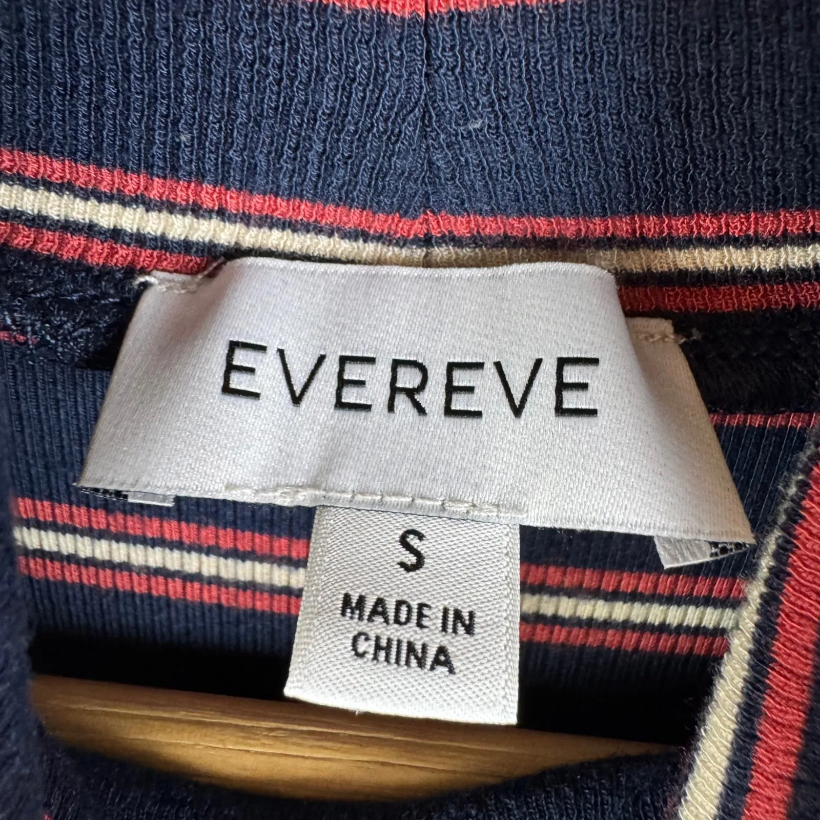 Evereve Striped Turtleneck Sweater Small Soft Stretch Pullover Fall Preppy Modal - Image 4