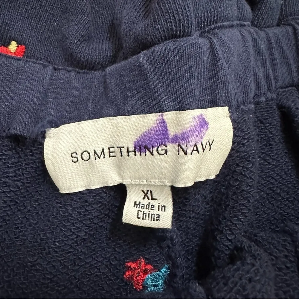 Something Navy Soft Multicolored Shorts w/ Pockets - Image 3