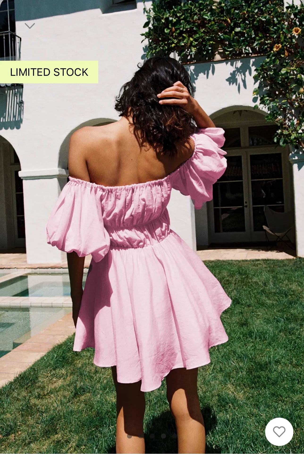 Halton Mini Dress Pink - Image 3