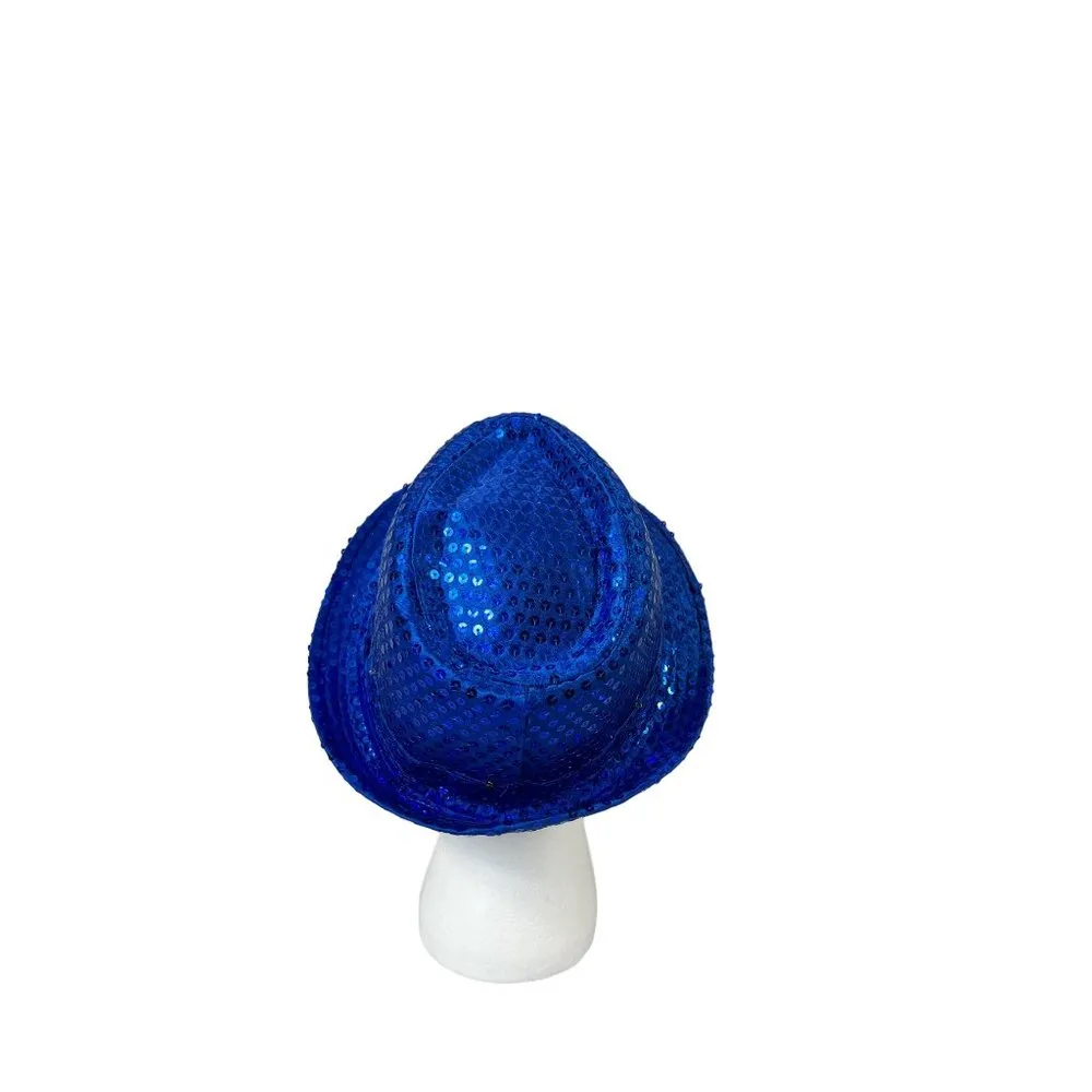 Blazing Blue Sequin Hat - Image 4