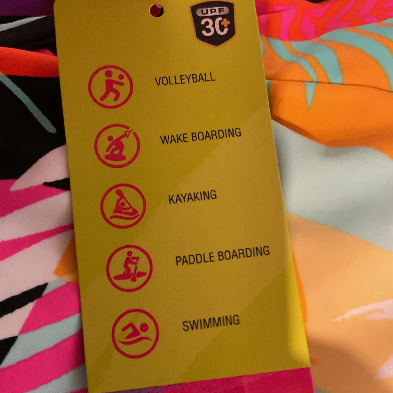 ZX Sport Colorful Tropical Printed Crisscross V Neck One - Image 13