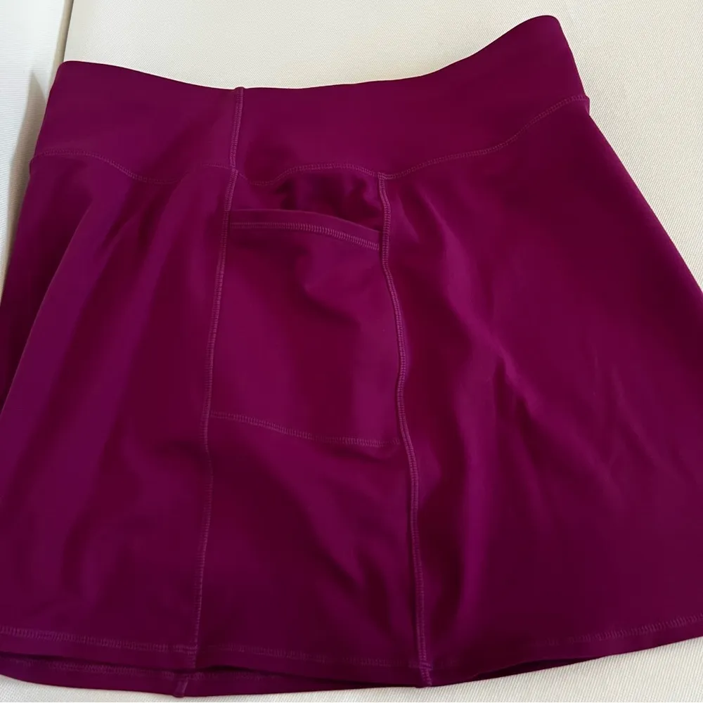 Skechers Black Performance Go Flex Skort Skirt Size Large Burgundy Golf Sport - Image 2