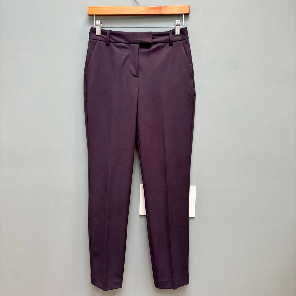 REISS Joanne Slim Leg Tailored Dress Pants in Plum 2 - Image 5